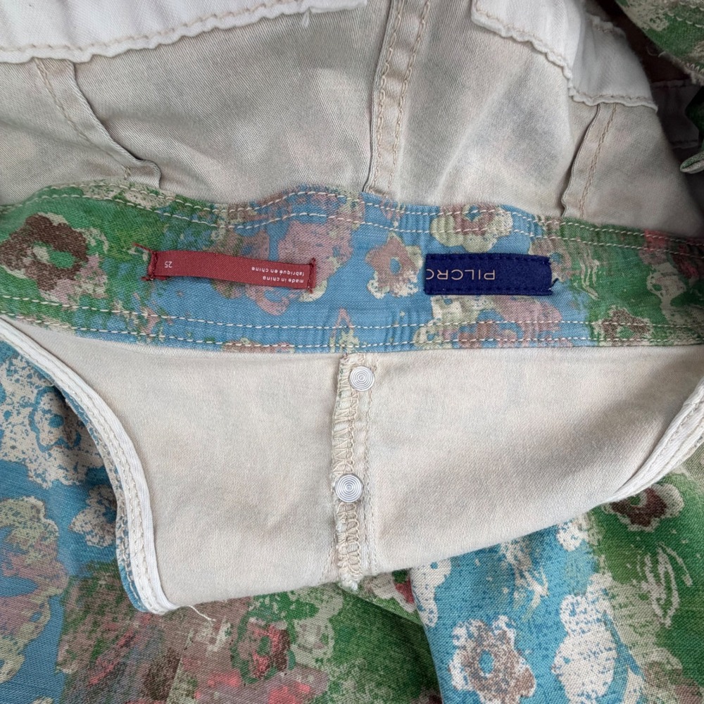 Pilcro Wanderer Overalls 25 Patchwork Floral Boho Anthropologie Cottagecore - Picture 7 of 9